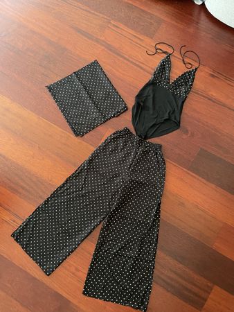 Alexandre Vauthier - Ensemble noir à pois d’été taille-L