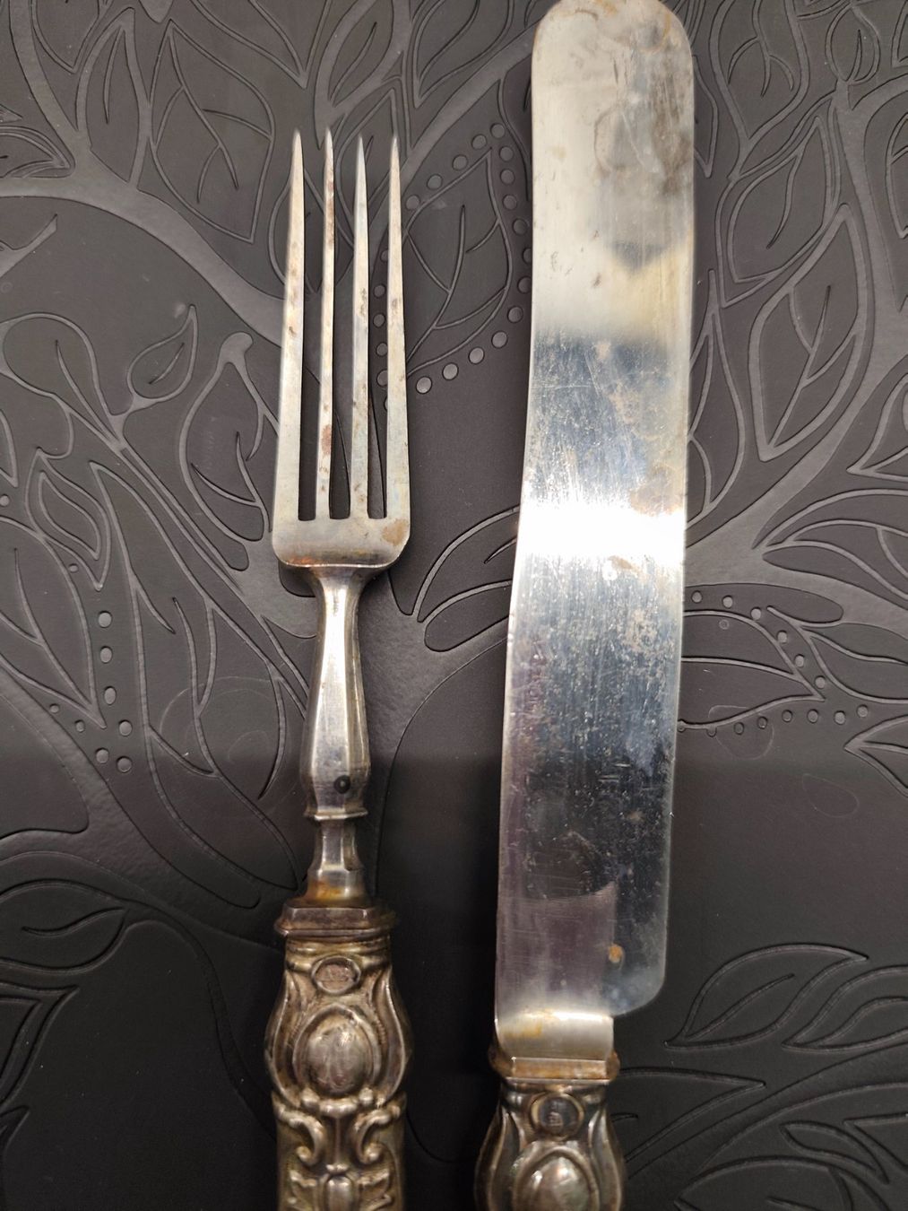 Solingen Bestecksets: Besteck 2-teilig Silbert ca.1850–1880 mit Monogramm – Gebraucht aus Laufen von Buh-Ding 3