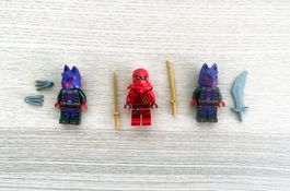 LEGO Ninjago Kai + Wolf Mask Purple Warriors + Swords