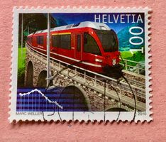Nr.1350  Stempel 100 Jahre Berninalinie 2010    