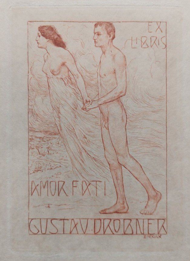 Dipinti: Exlibris Bruno Heroux - Original Radierung – Usato da Obfelden venduto da Exlibris-Art
