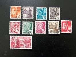 FZ BADEN, MiNr. 28-37 * mit Falz (4745)