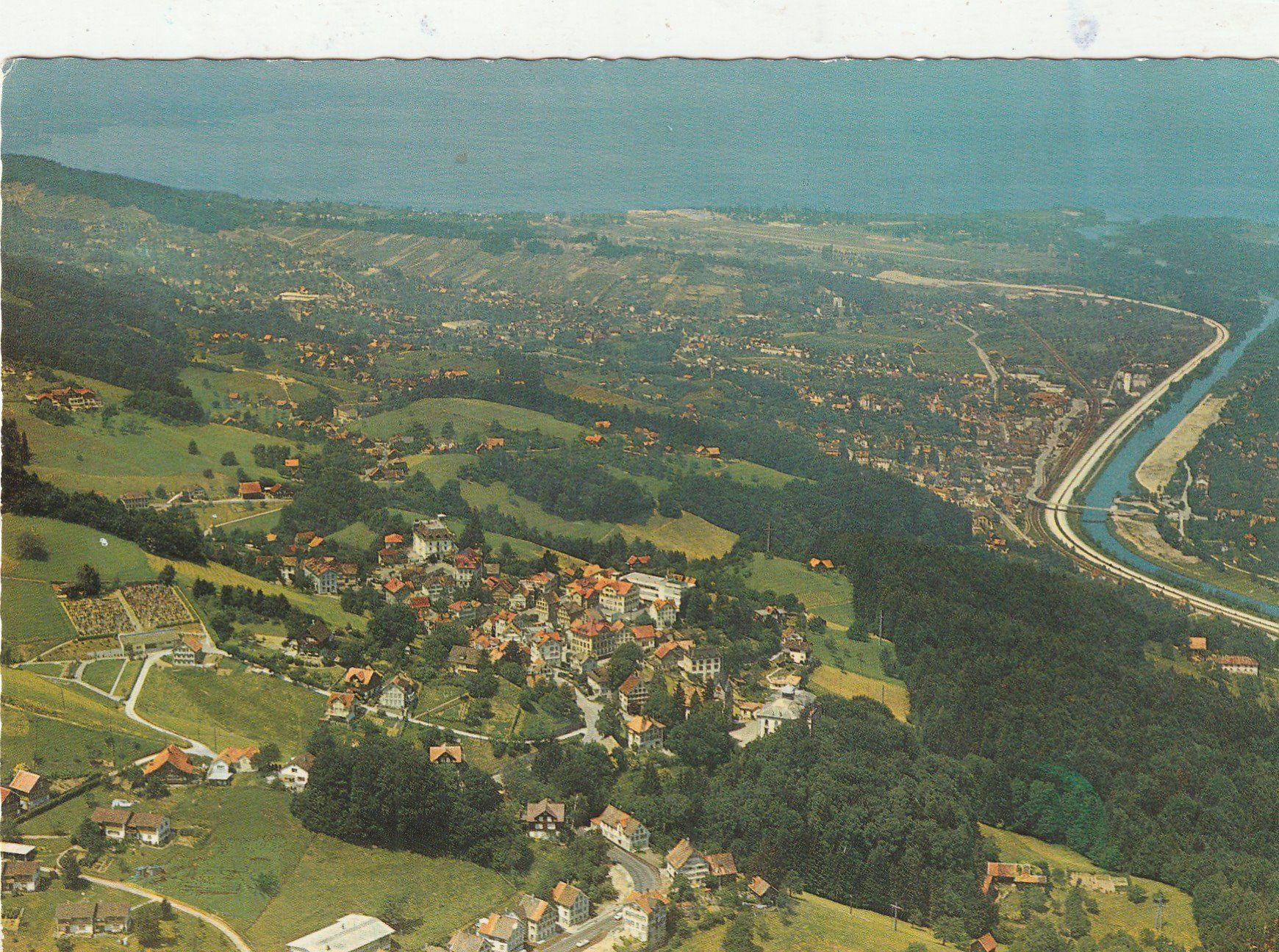 Cartoline postali: Walzenhausen AR. Flugaufnahme – Usato da Lumbrein venduto da made02