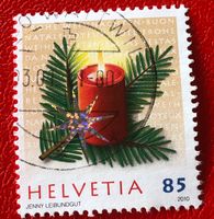 Nr.1373  Kerze 2010 mit Stempel   