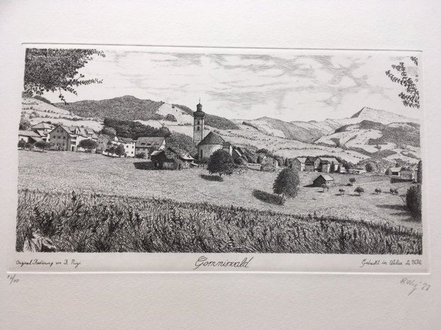 Acqueforti & Disegni: Radierung von GOMMISWALD – Nuovo e nell'imballaggio originale da Elgg venduto da Kallipygos
