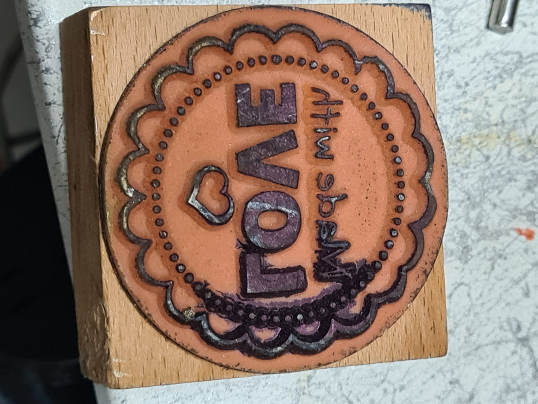 Stempel: Stempel, Ø 5 cm – Gebraucht aus Amriswil von kleindeko 1