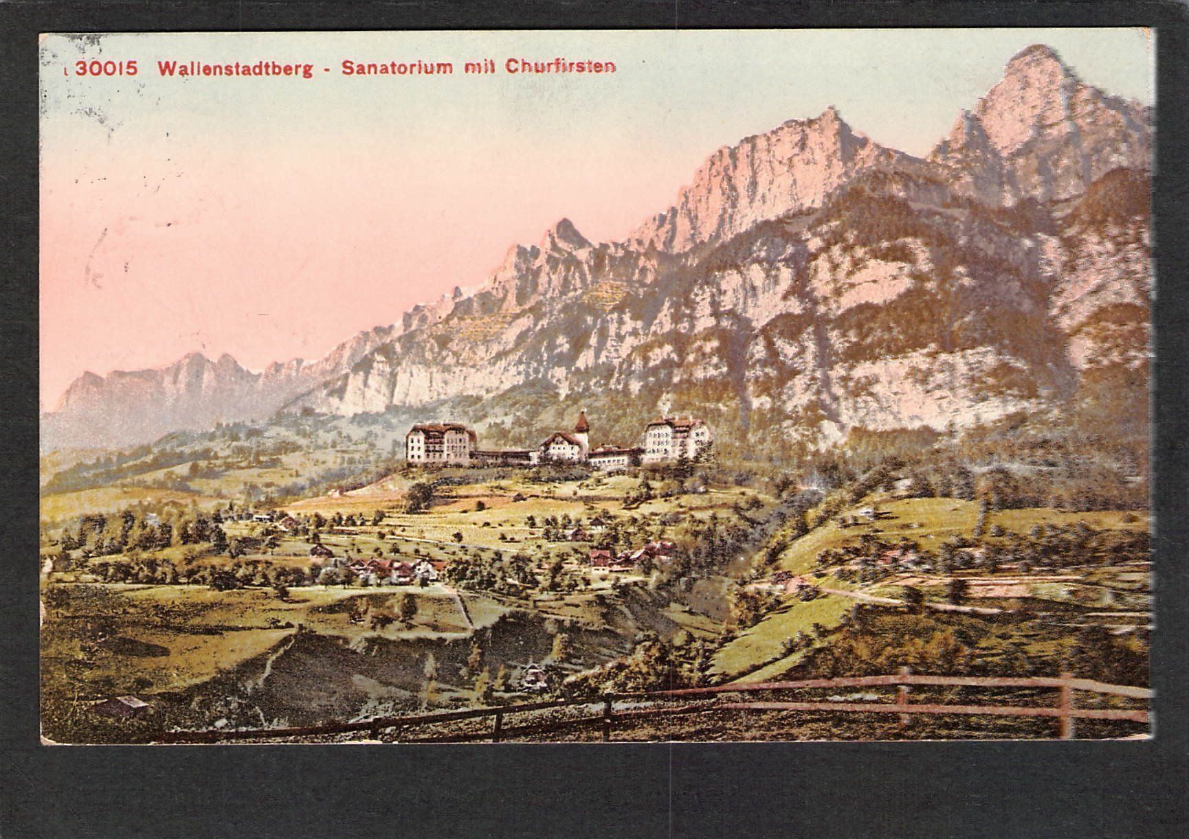 Cartoline postali: -Wallenstadtberg Sanatorium , 1912 – Usato da Reichenburg venduto da Pipo-67