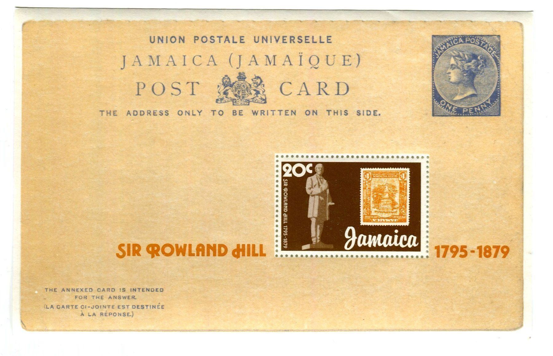 Tous les timbres: Block "Rowland Hill". Jamaika. – Neuf avec emballage d'origine à Basel par Butsch5