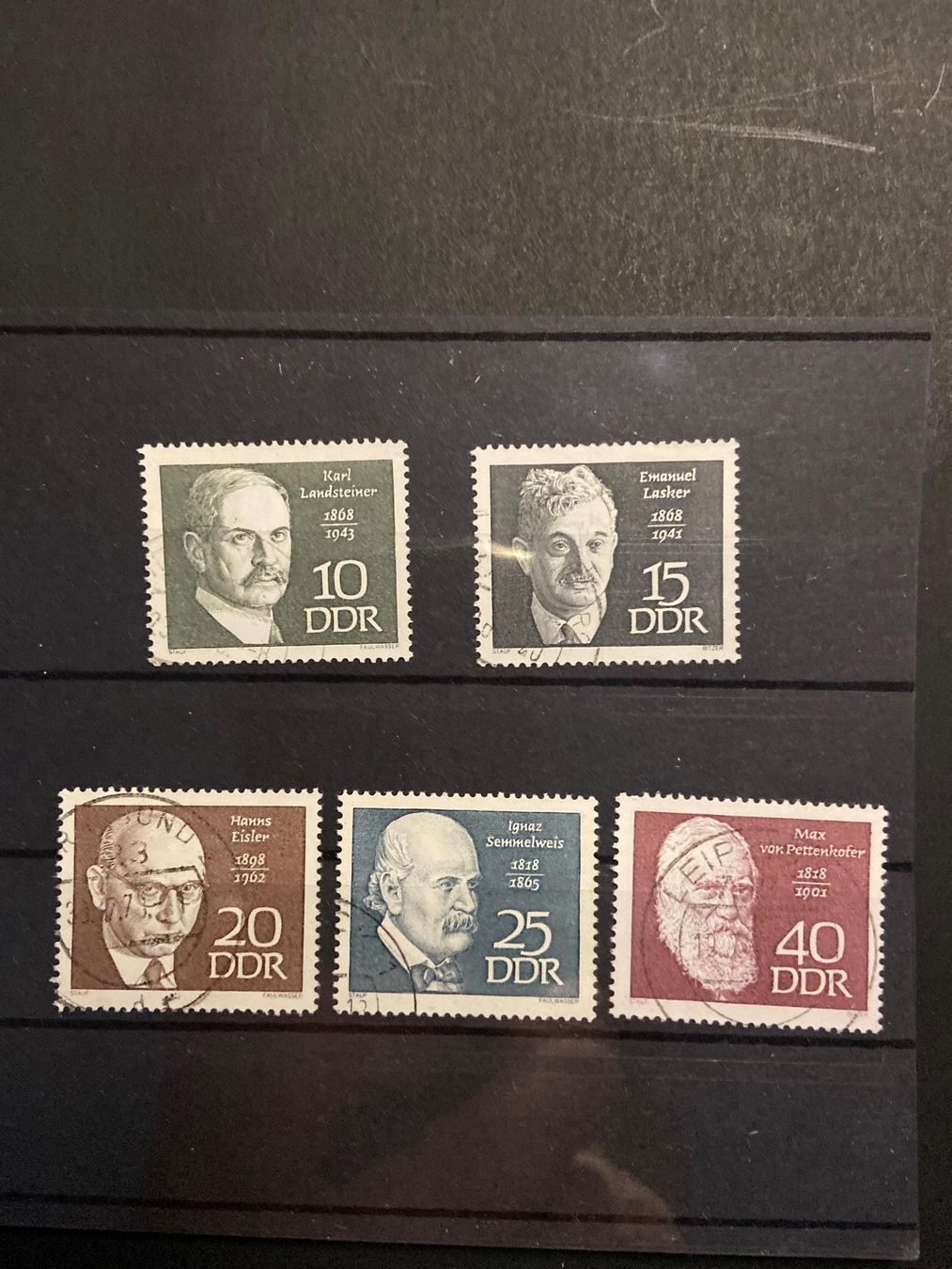 Alle Briefmarken: DDR 1968 Berühmte Persönlichkeiten II gest. – Gebraucht aus Wil SG von fva01