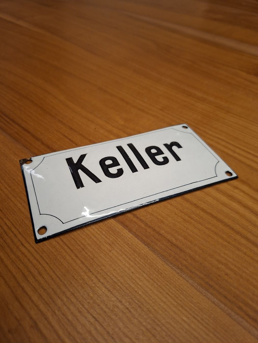 Schilder: Emailschild Keller hinges alt gbraucht – Gebraucht aus Ganterschwil von HeidiuPeter 5