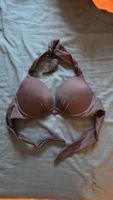 Top bikini nero con lacci, taglia M