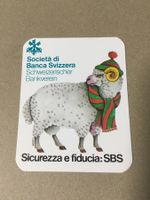 Abziehbild Schweizerischer Bankverein italienisch SBS Schaf