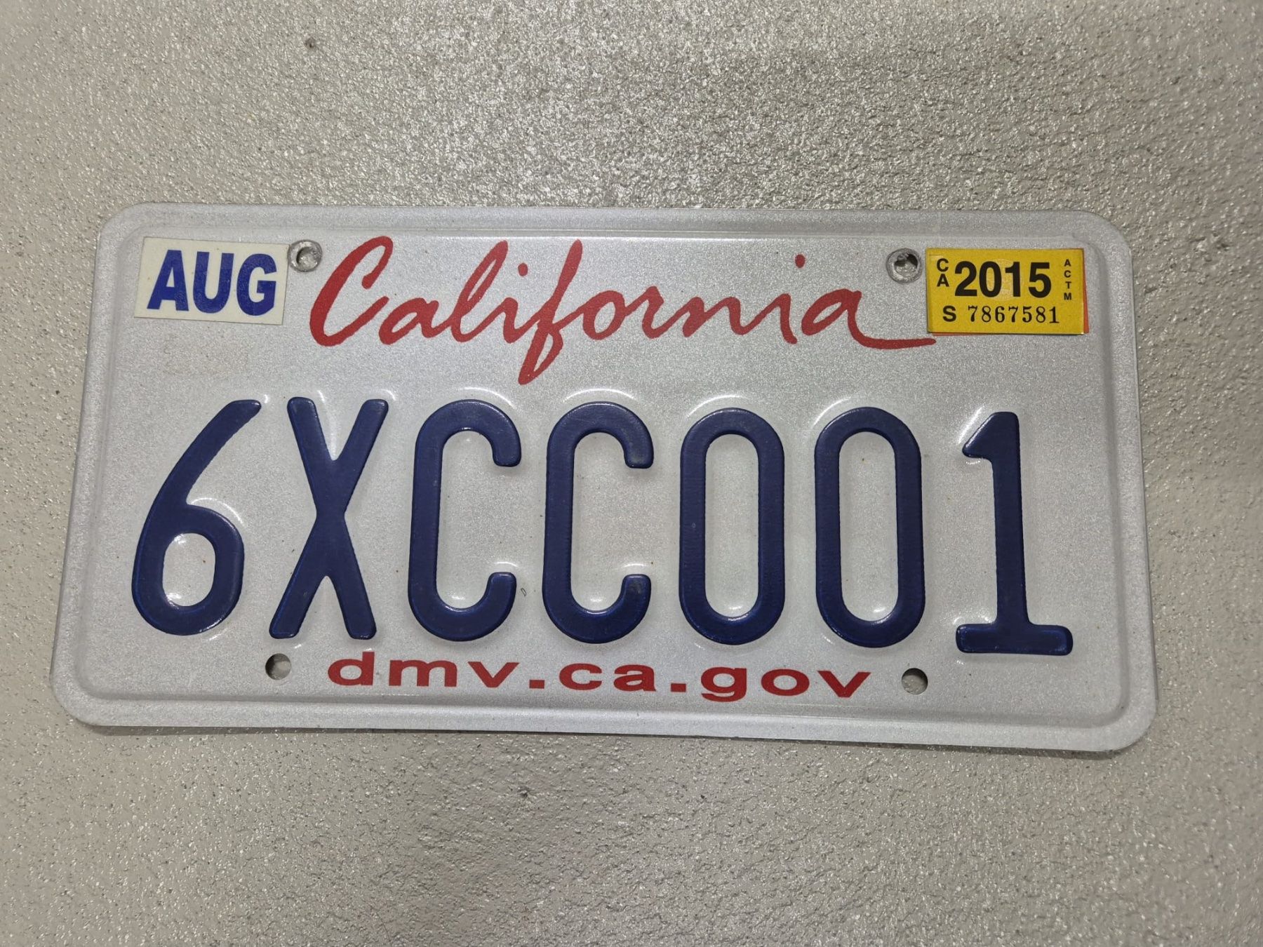 Insegne: US-Kontrollschild California – Usato da Lachen SZ venduto da myr_qk5y