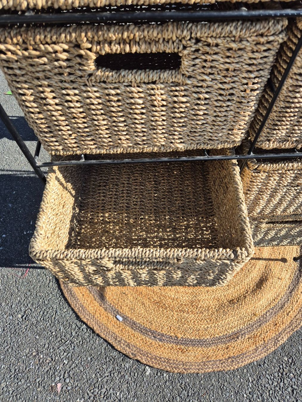 Meuble Commode 8 tiroirs en osier tressé, armature métal (Gebraucht) in ...