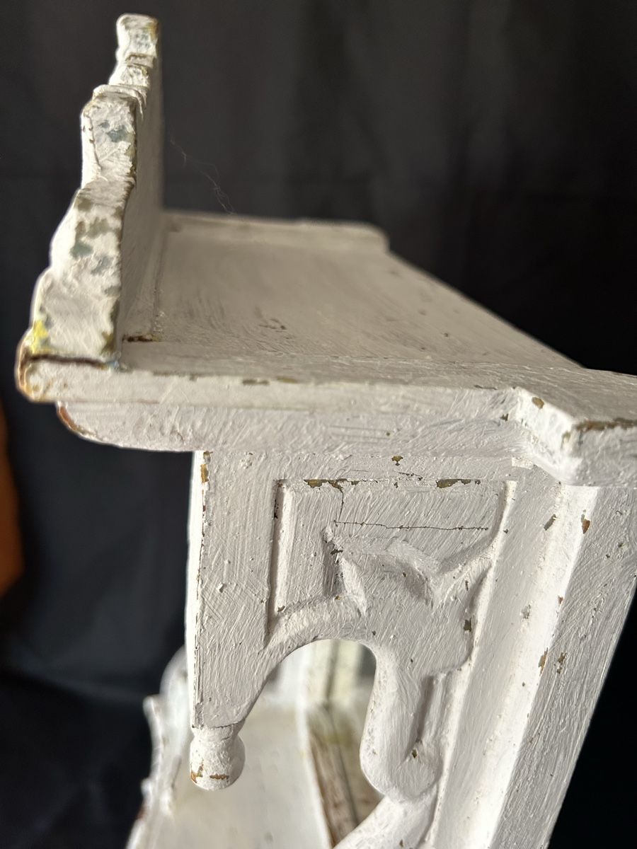 Scaffali: White Shabby Chic Wall Shelf with Mirror & Drawer! – Usato da Zürich venduto da Mistral61 8