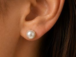 Damen Ohrstecker mit Perle aus 9K Gold 5mm