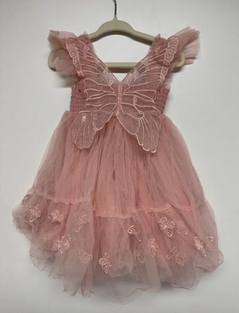 Mädchen Kleid Rosa Schmetterling Grösse 80