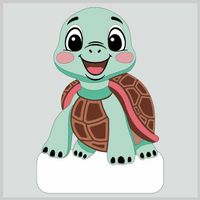 Geburtstafel Schildkröte - Zum selber bemalen