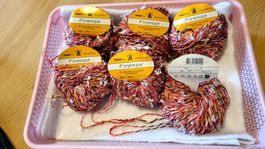 6 Knäuel Effektgarn Jakob Firenze à 50g