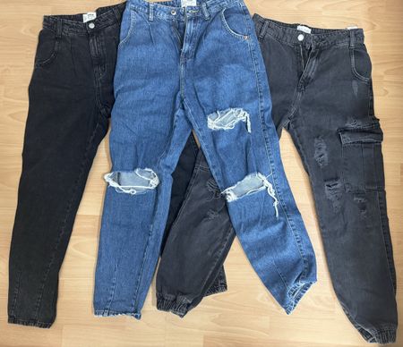Jeans-Set: 3 trendige Hosen,Denim-Jeans, Gr. 34, Top Zustand