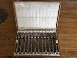Silber Fischbesteck Jugendstil für 12 Personen (800 Silber)