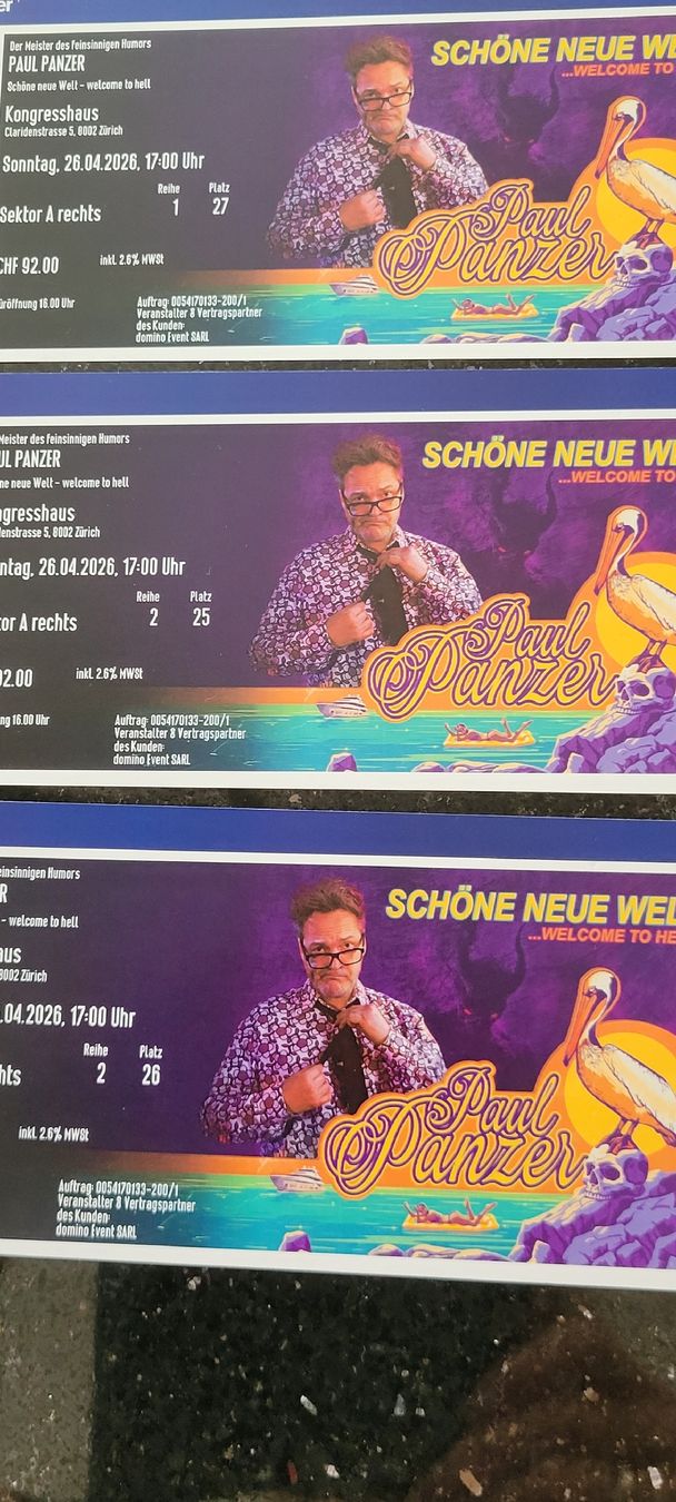 Biglietti: Tickets Paul Panzer – Nuovo e nell'imballaggio originale da Watt venduto da Marmota1