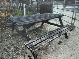 Tisch Picknicktisch aus Holz