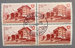 PP40  Viererblock Stempel Ersttag