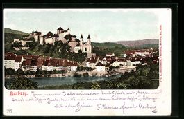 AK Aarburg, Uferpartie mit Kirche, 1903