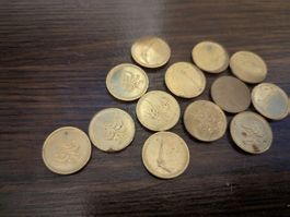 13 Alte Tankjetons verm 60er Jahre