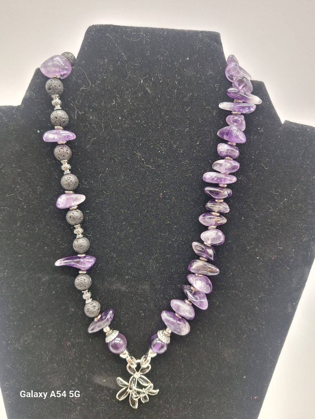 Minerali & Pietre curative: choker Amethyst und Lavasteine – Nuovo (secondo la descrizione) da Oberglatt ZH venduto da nat_c6k7 1