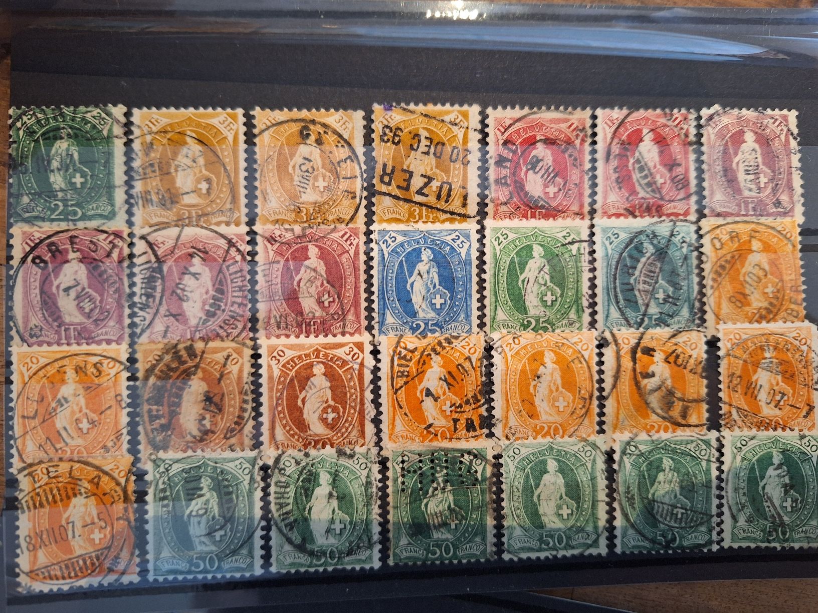Alle Briefmarken: Lot Stehende Helvetia 47Stk – Gebraucht aus Balgach von SIMEON27 4