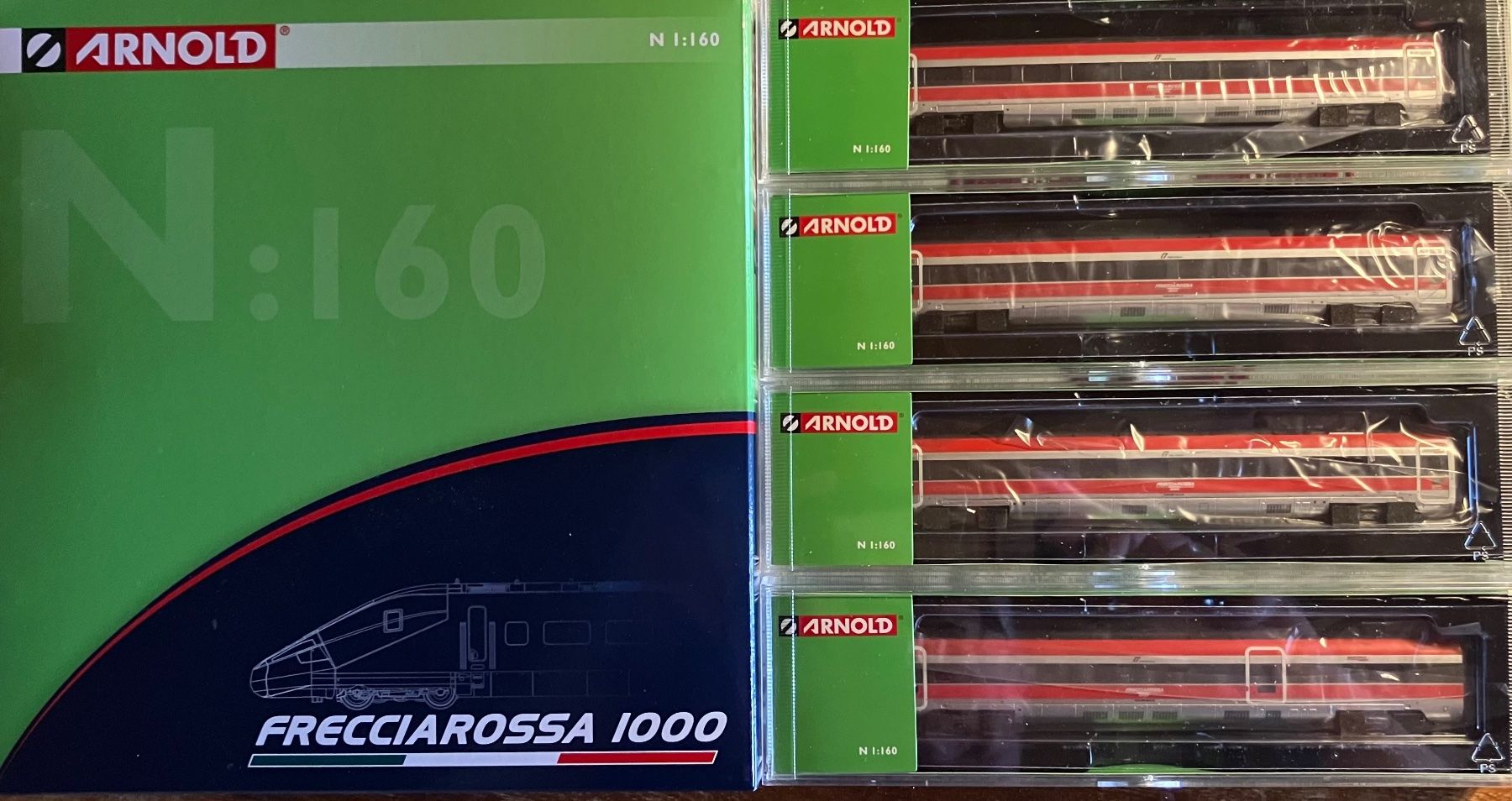 Arnold Trains électriques: ERGÄNZUNGSSET ETR 400, FRECCIAROSSA 1000, – Neuf avec emballage d'origine à Dompierre VD par immorentes