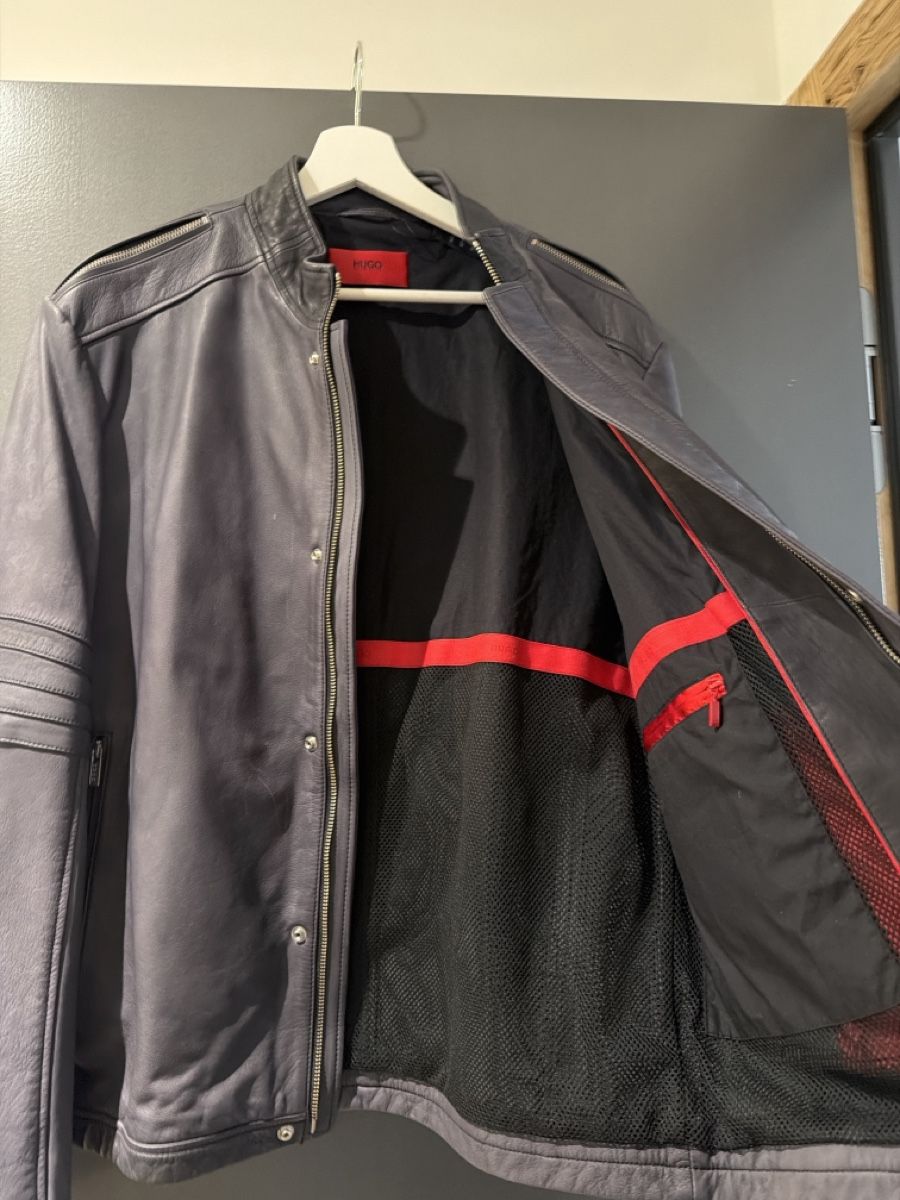 Hugo Boss Giacche: Hugo Boss Lederjacke Herren, Grau Grösse L – Nuovo (secondo la descrizione) da Obersaxen venduto da jen_6dnw 1