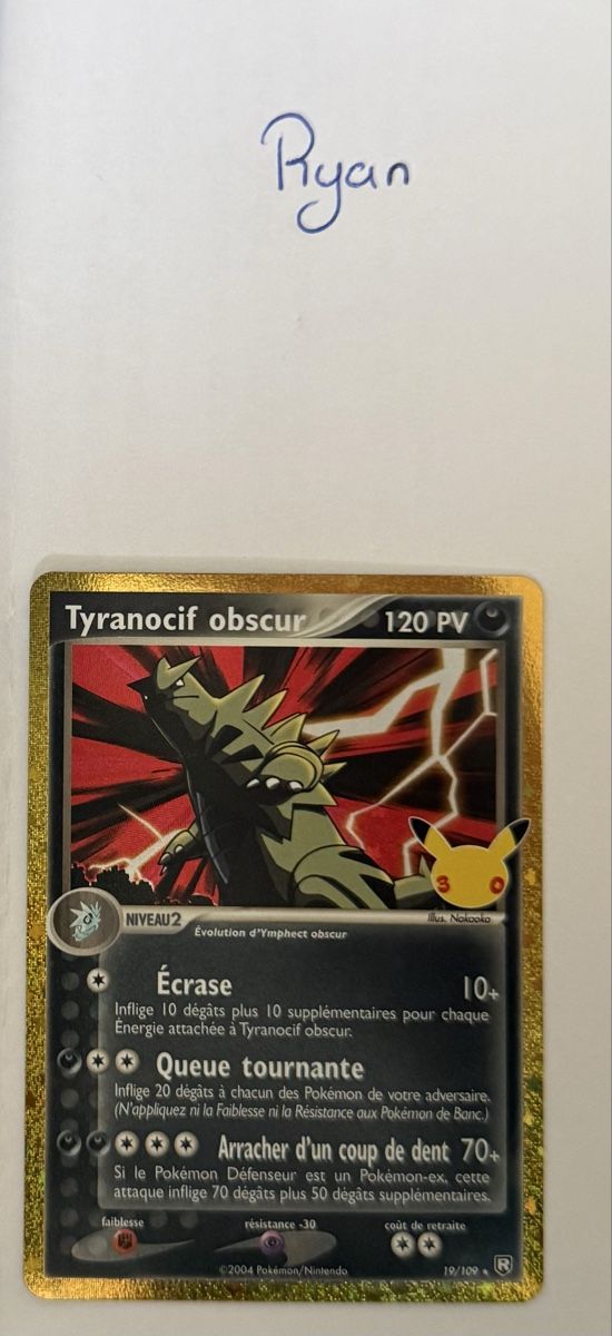 Pokémon Carte collezionabili: Tyranocif obscure 30ans français  – Nuovo (secondo la descrizione) da St-Sulpice NE venduto da Ryanth