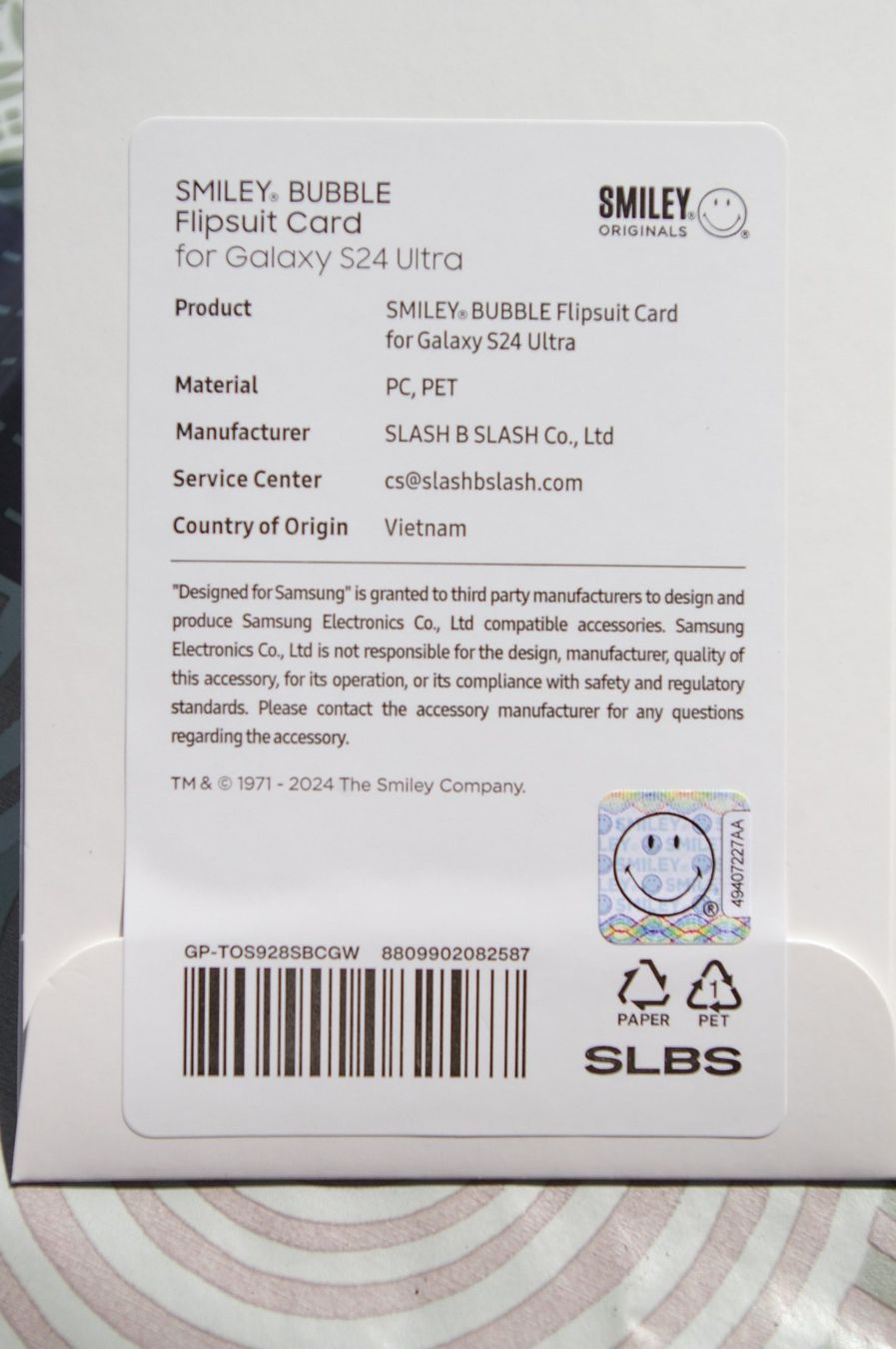 Samsung Coques & Protection écran: Samsung S24 Ultra Smiley Bubble Card – Neuf avec emballage d'origine à Niederurnen par mowgli_1963 1