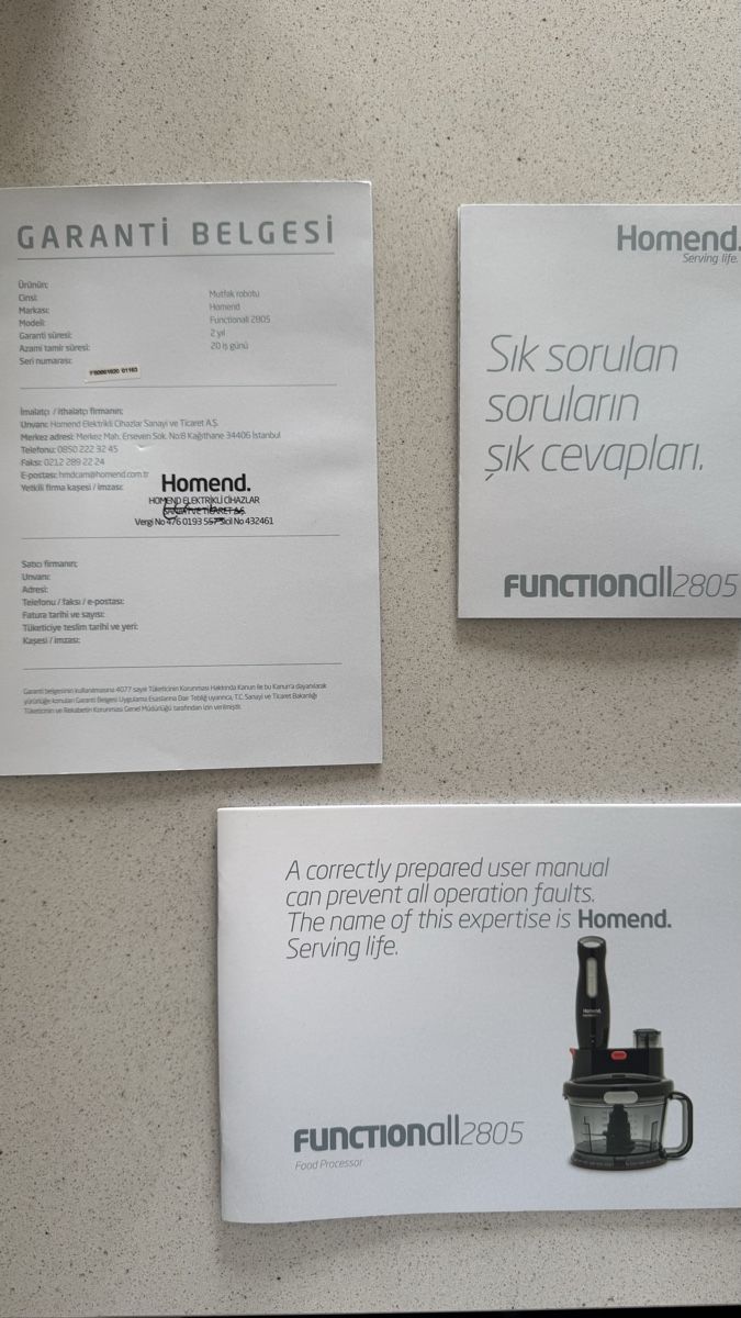 Elettrodomestici da cucina: Homend Functionall Küchenmaschine / Multizerkleinerer Set – Nuovo (secondo la descrizione) da Basel venduto da Melchior_58 3