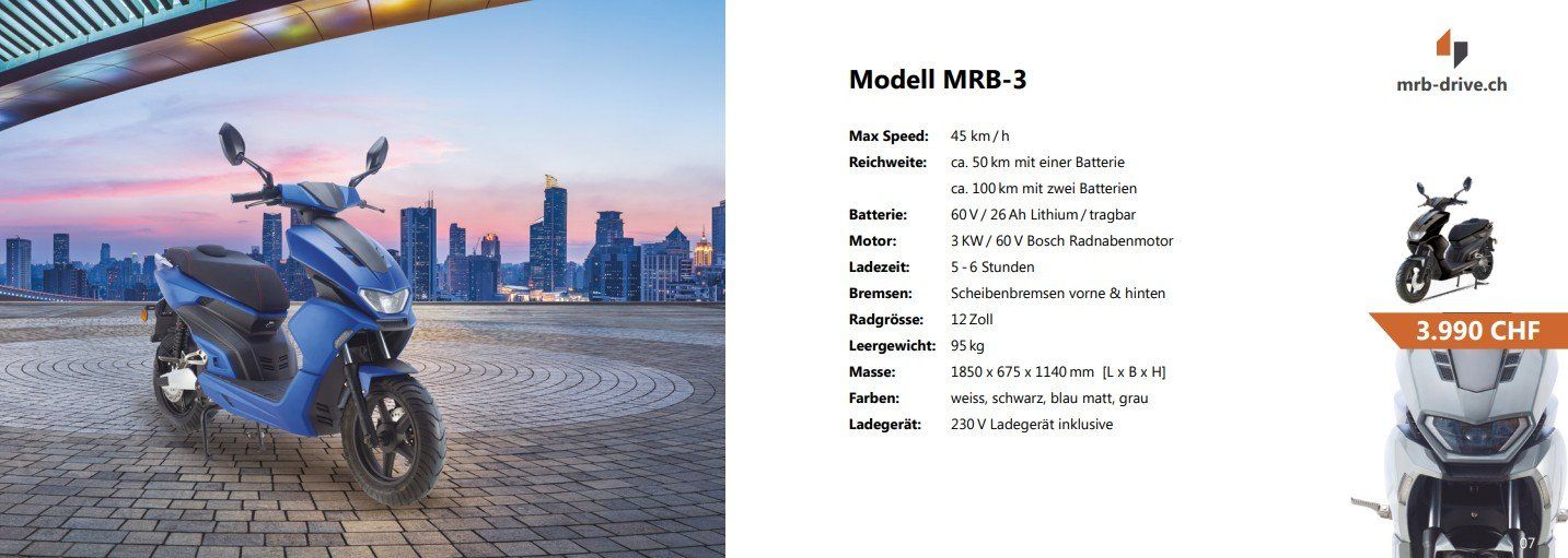 Scooter: Modell MRB-3 E-Roller – Nuovo e nell'imballaggio originale da Itingen venduto da ritter59