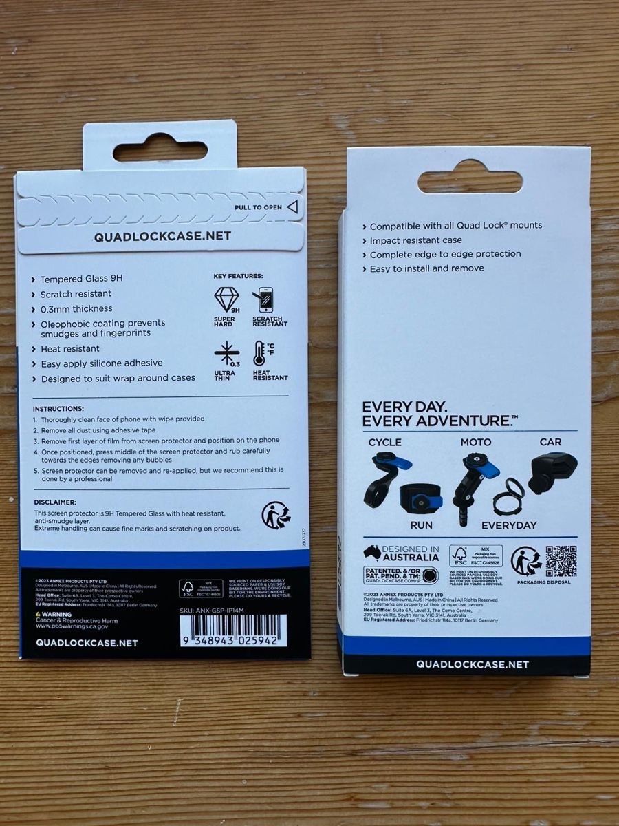 Quad Lock Cover & Protezioni schermo: Quadlock iPhone 14 Pro lot coque et vitre de protection – Nuovo e nell'imballaggio originale da Vérossaz venduto da Oraya-TCG 1