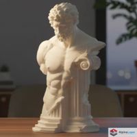 Ruined Hero Bust - Classical Greek Statue - 3D Printed