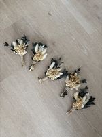 5 anstecker Trockenblumen Hochzeit
