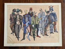 Margarete Rogeler, Kostümbildnerin - Konvolut 16 Aquarelle