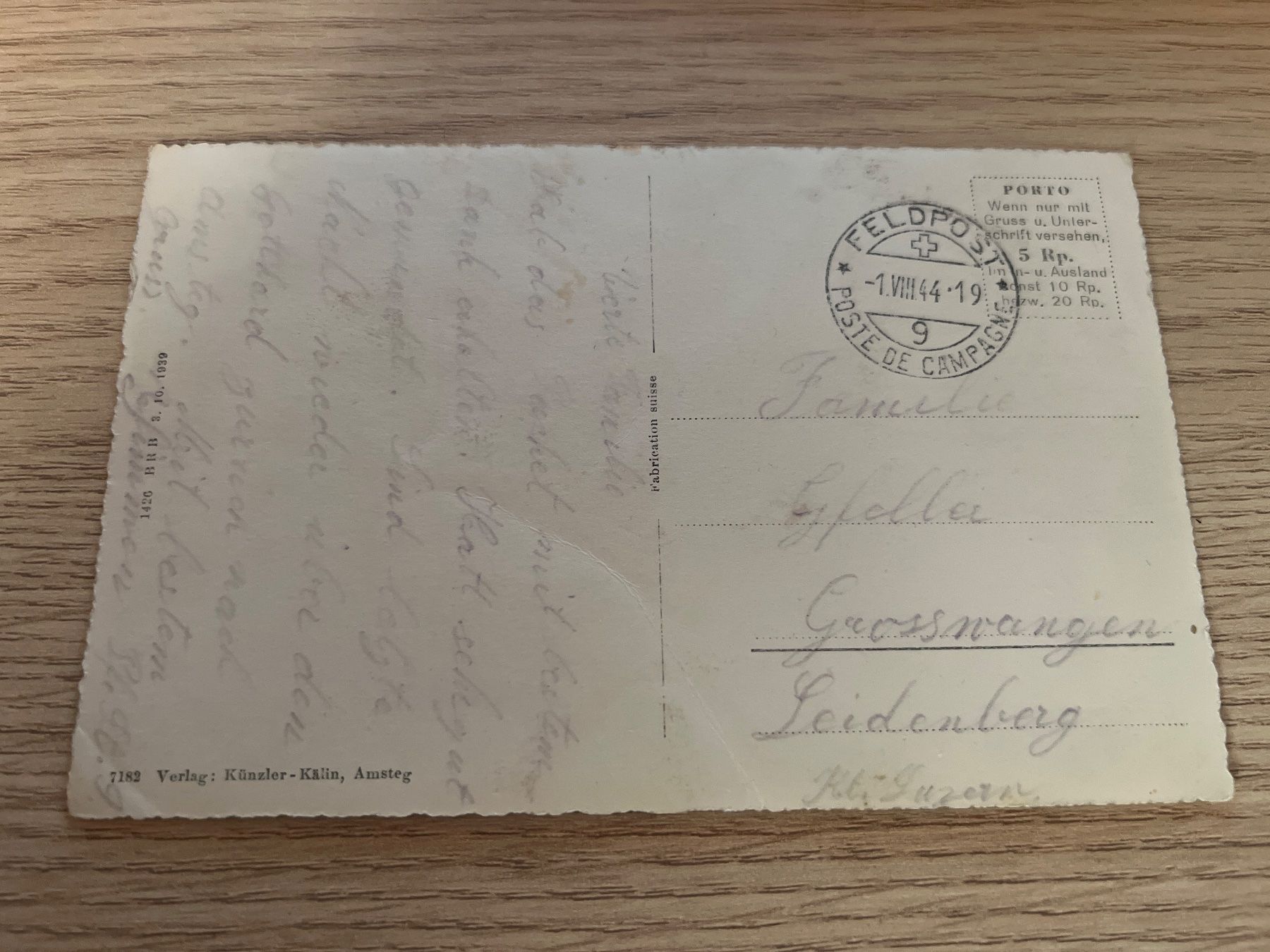Cartoline postali: Amsteg Uri Feldpost – Usato da Prosito venduto da Danielehh 1