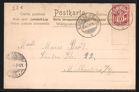 Cartoline postali: Litho Maria Einsiedeln, Kirche mit Gnade – Usato da Berlin venduto da bartko-reher 1