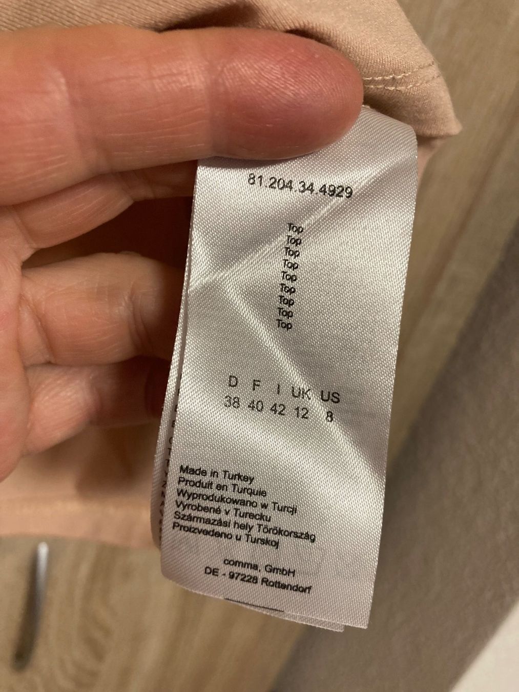 Comma Tops: Comma Top Grösse 38, rosé mit Schmuckapplikation – Neu (gemäss Beschreibung) aus rheineck von norwegianwood52 3
