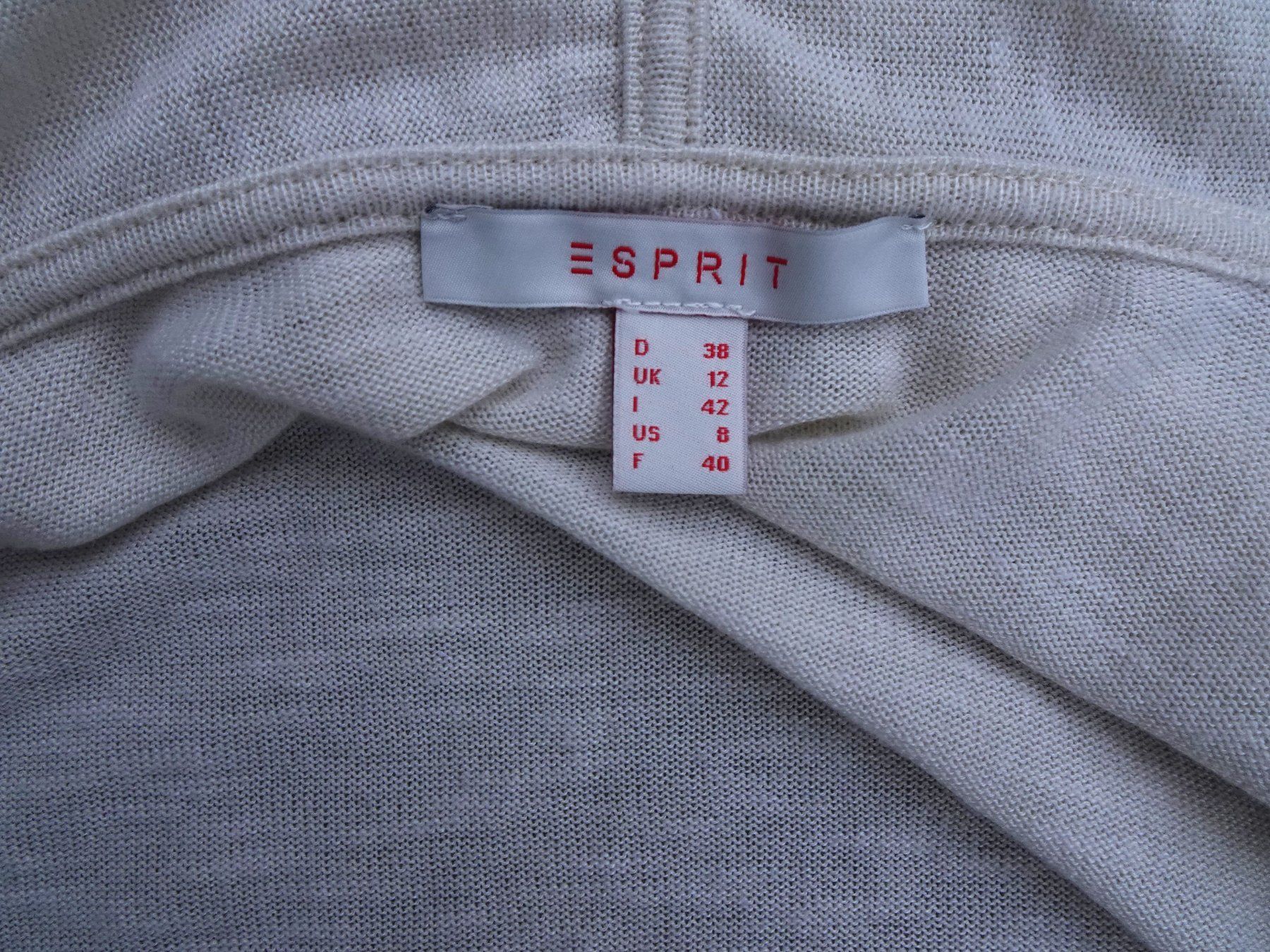 Esprit Giacche: Strickjacke Esprit creme Gr 38 lang dünn – Usato da Winterthur venduto da blumeblau77 1