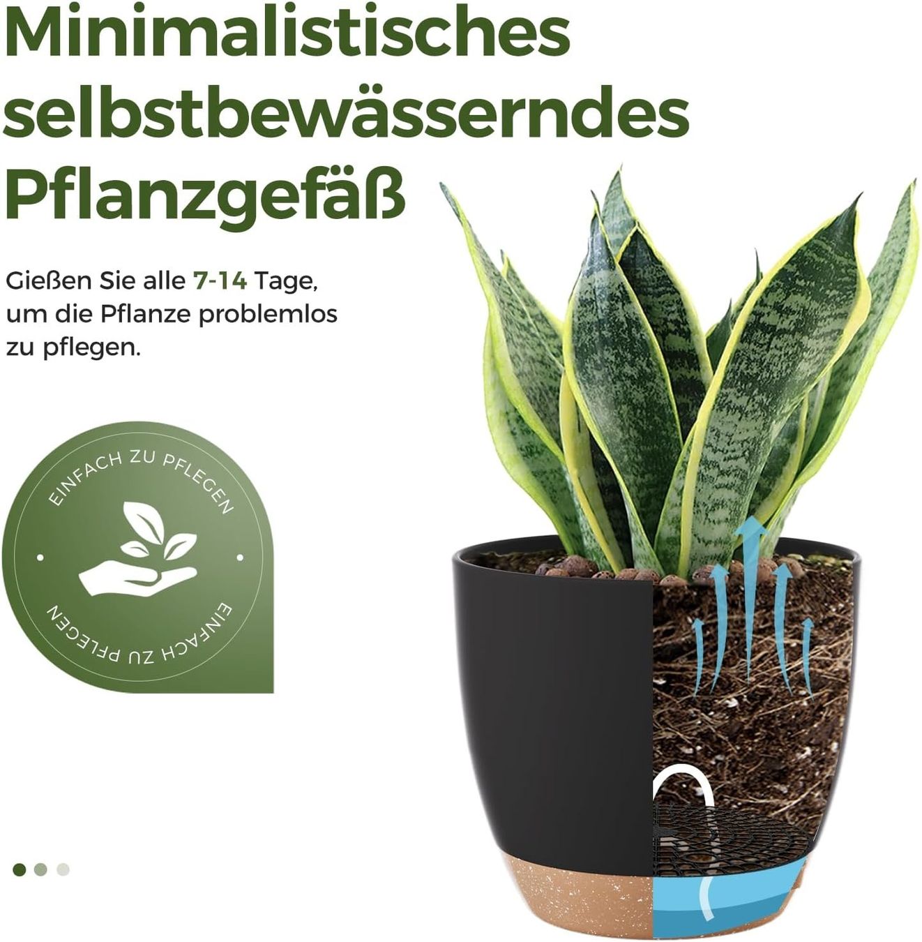Blumentöpfe: Blumentöpfe 6er Set selbstbewässernd mit Untersetzer – Neu und originalverpackt aus Dietikon von Abverkauf10 3
