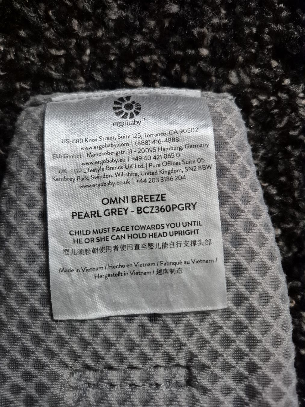 Ergobaby Marsupi portabebè: Ergobaby Omni Breeze – Usato da Düdingen venduto da RebeccaR01 2