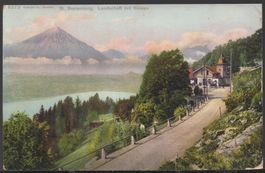St. Beatenberg  Landschaft mit Niesen  ( Kutsche )