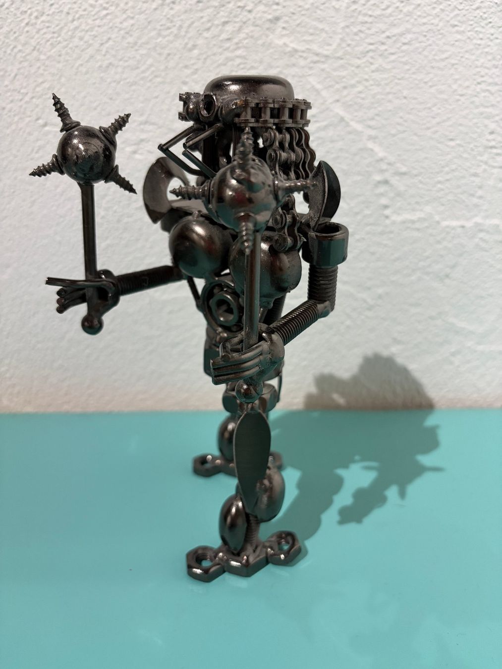 Sculture & Statue: Metallfigur Kämpfer Krieger Upcycling – Usato da Mettmenstetten venduto da PB-8932 4